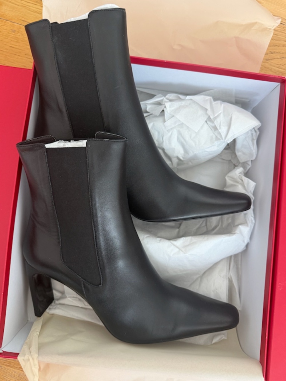 NIB STAUD “Wally” High Heel Ankle Boot in Black Leather - Size 40 / W’s10 - Picture 6 of 13